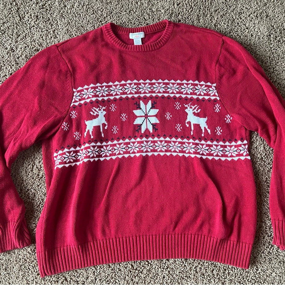 Dockers Men’s XL red Holiday sweater